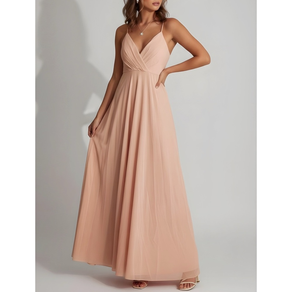 LULUS All About Love Maxi Dress, Blush Pink, Medium